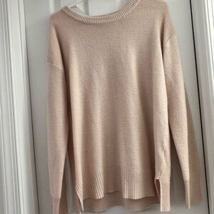 Cream Crew Neck Knit Sweater